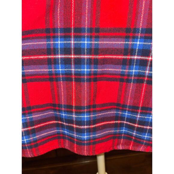 J Crew Mercantile Women’s 1/2 Zip Red/Blue Flannel Shacket Size XSmall. - Picture 2 of 8
